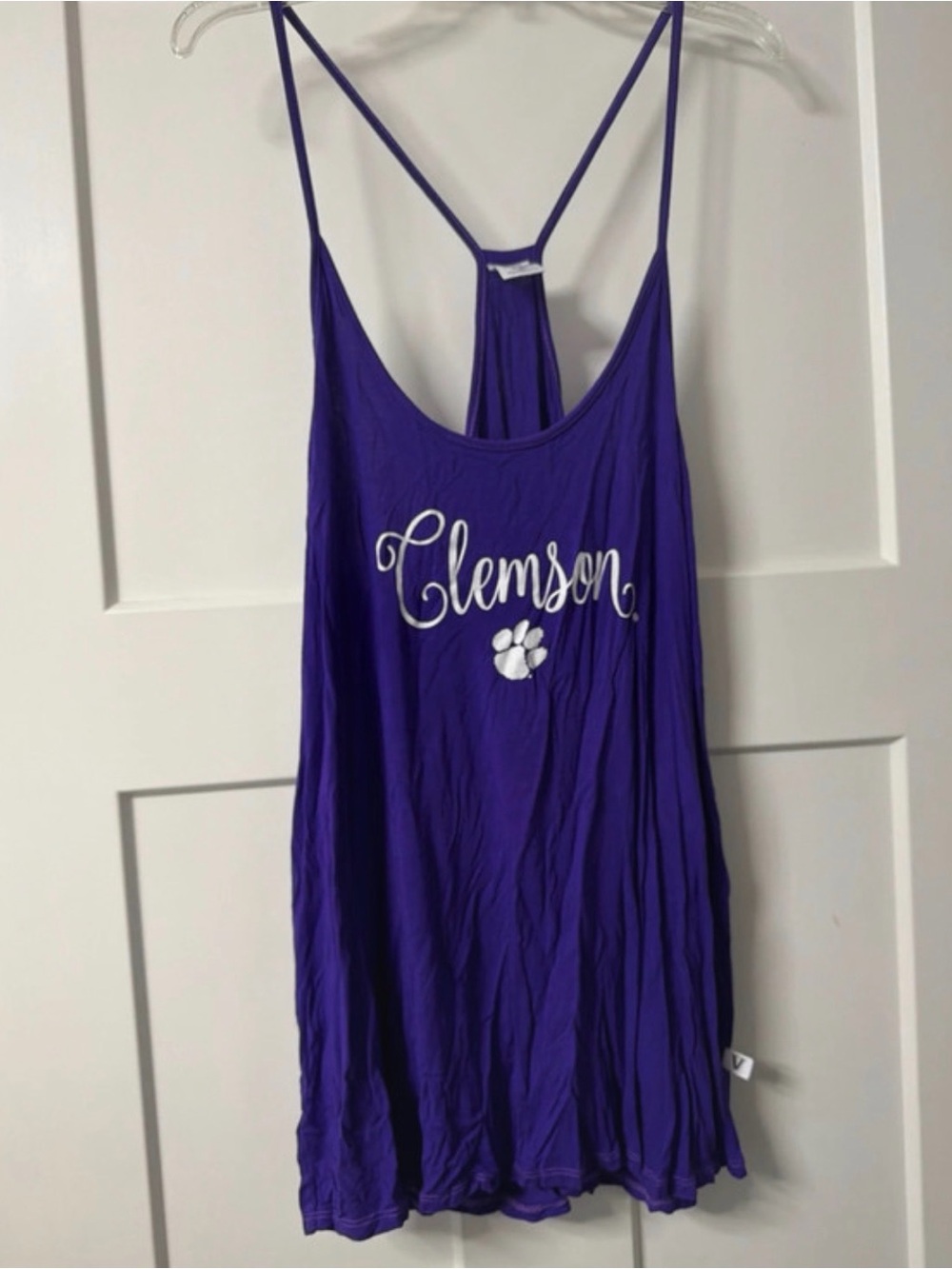 Clemson Purple Racerback Sleep Tank